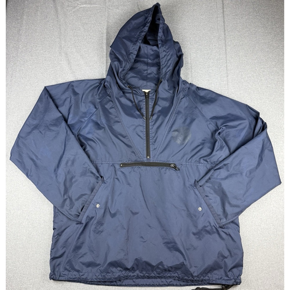 Vintage GAP Pullover Windbreaker Jacket Hooded Navy Blue Mens Medium